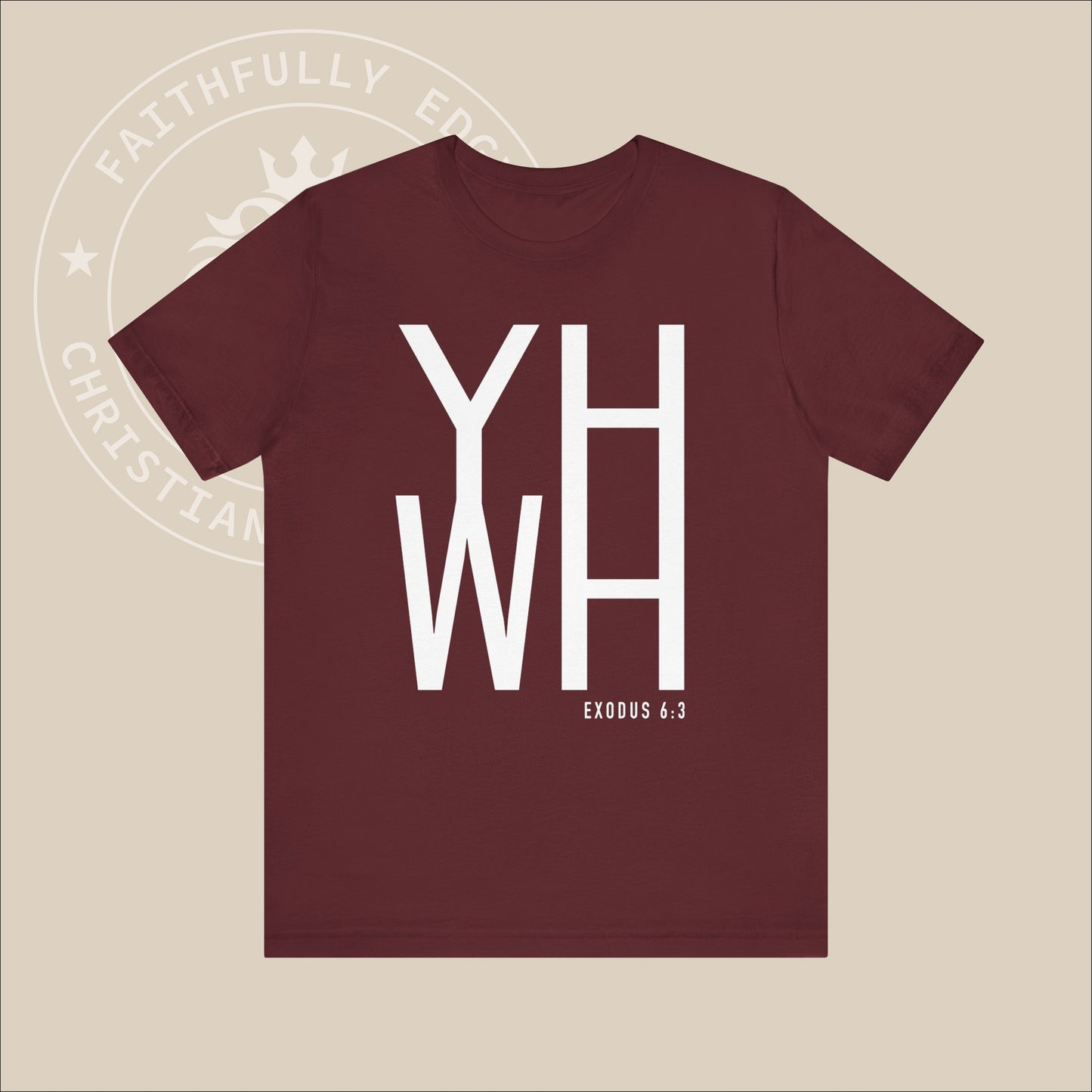 Unisex "YHWH" T-shirt with Exodus 6:3 Print