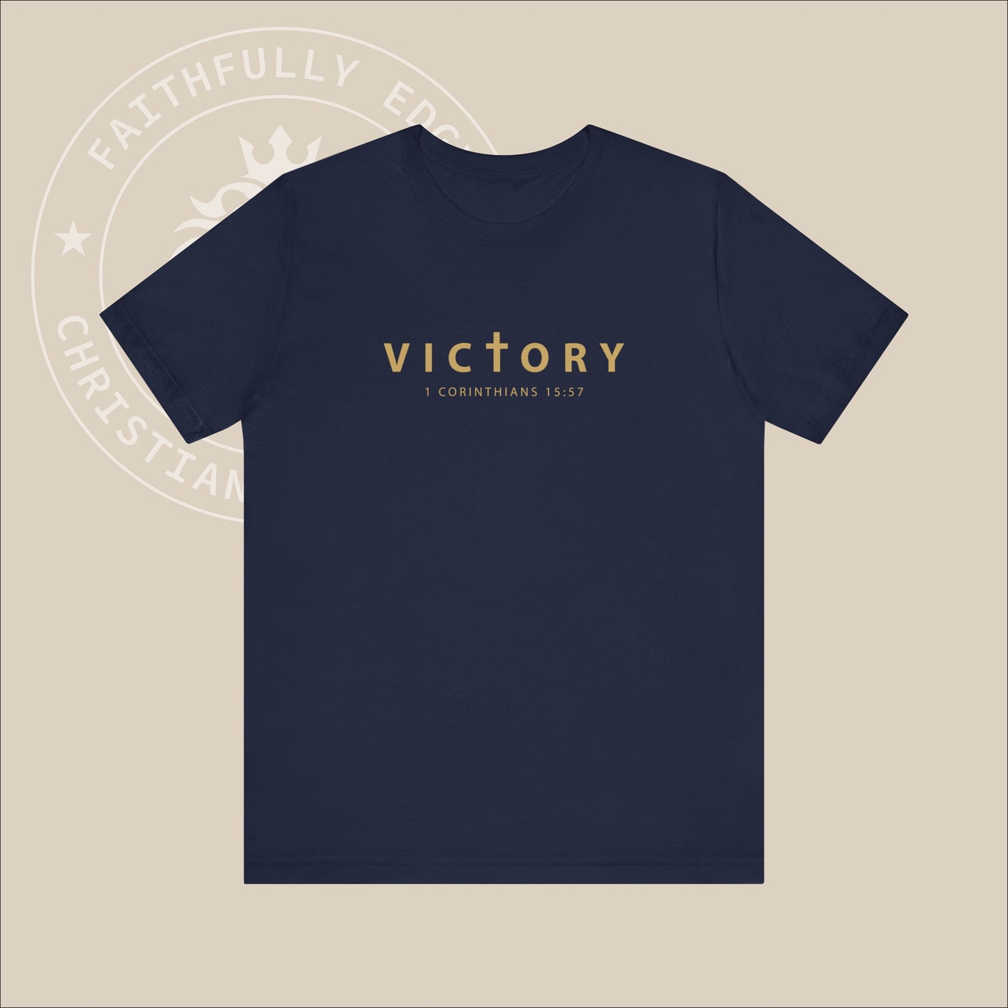 Unisex "Victory" T-shirt 1 Corinthians 15:57 Print.