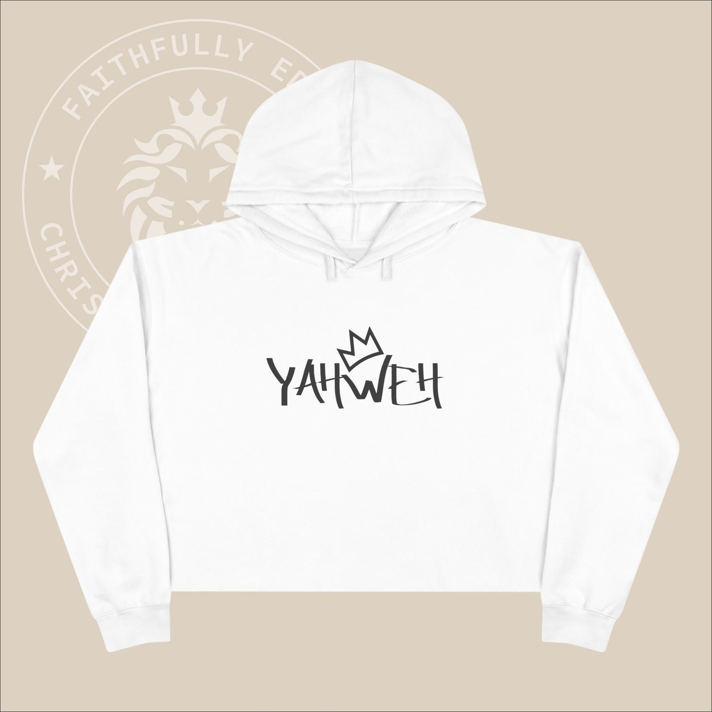 Women's "Yahweh" Crop Hoodie. In Exodus God reveals Himself to Moses as Yahweh.