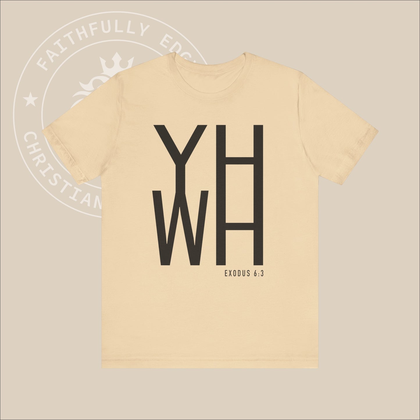 Unisex "YHWH" T-shirt with Exodus 6:3 Print