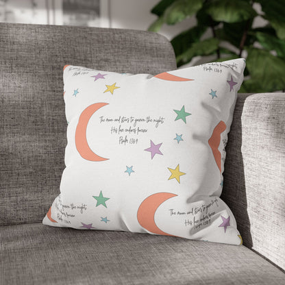 Christian Pillowcase with Psalm 136:9 | Faith-Inspired Decor | Double-Sided Print | God's Love Endures Forever | Perfect Christian Gift