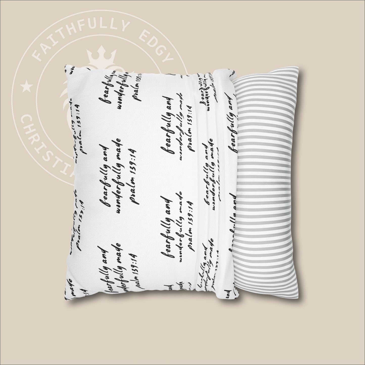 Christian Pillowcases with Psalm 139:14 | Fearfully and Wonderfully Made | Inspirational Home Decor | Perfect Christian Gift