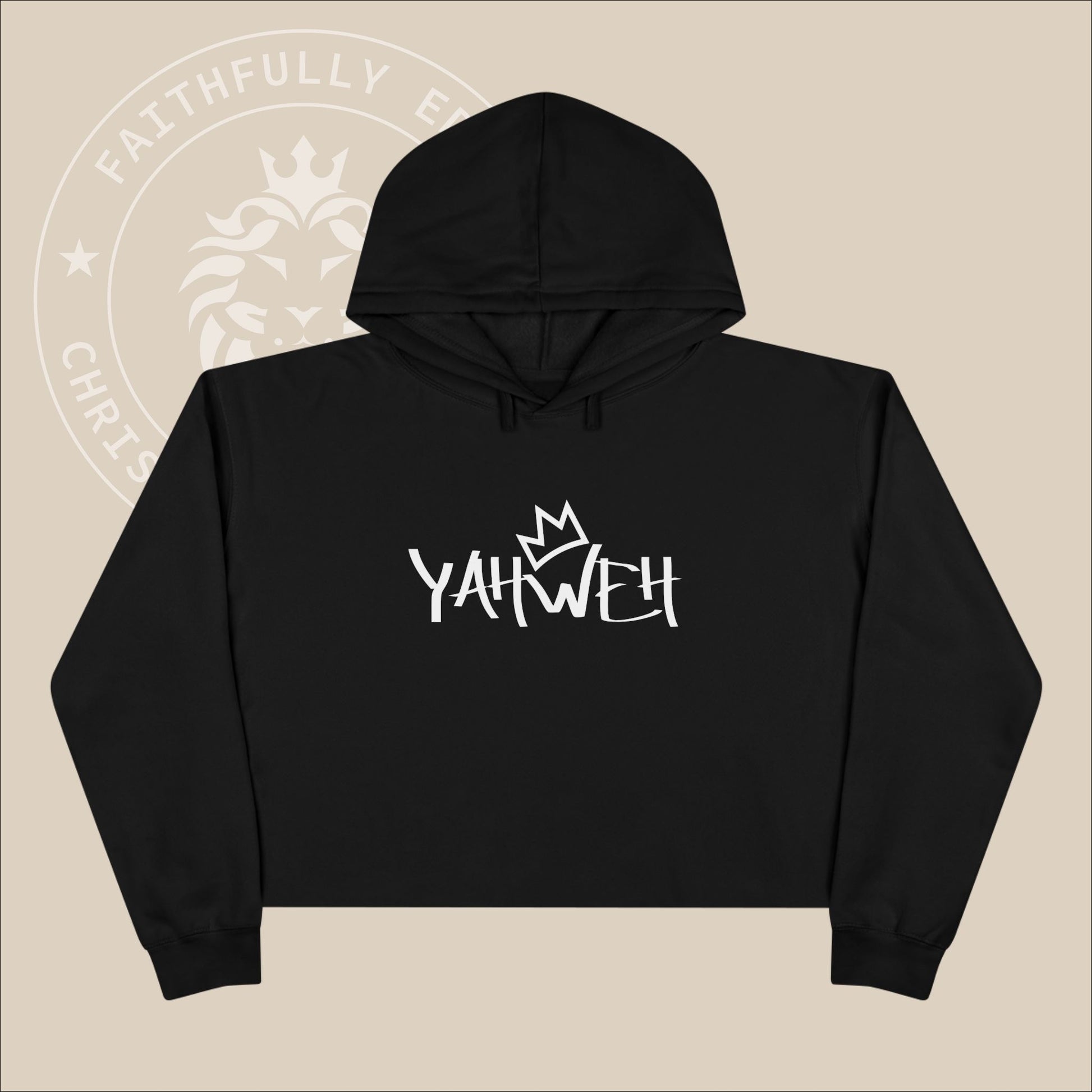 Women's "Yahweh" Crop Hoodie. In Exodus God reveals Himself to Moses as Yahweh.