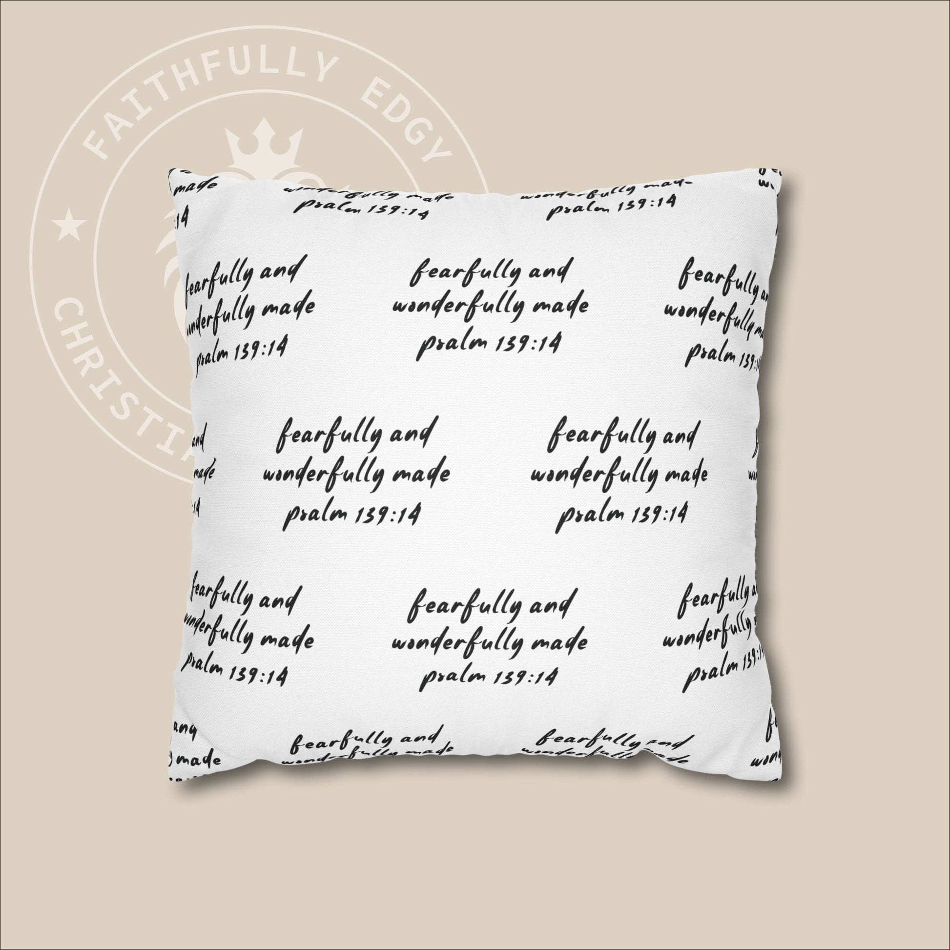 Christian Pillowcases with Psalm 139:14 | Fearfully and Wonderfully Made | Inspirational Home Decor | Perfect Christian Gift