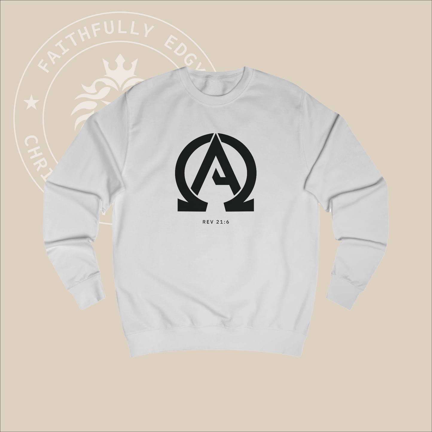 Men's "Alpha Omega" Sweatshirt -  God proclaims Himself as the "Alpha and Omega," symbolizing the beginning and the end.