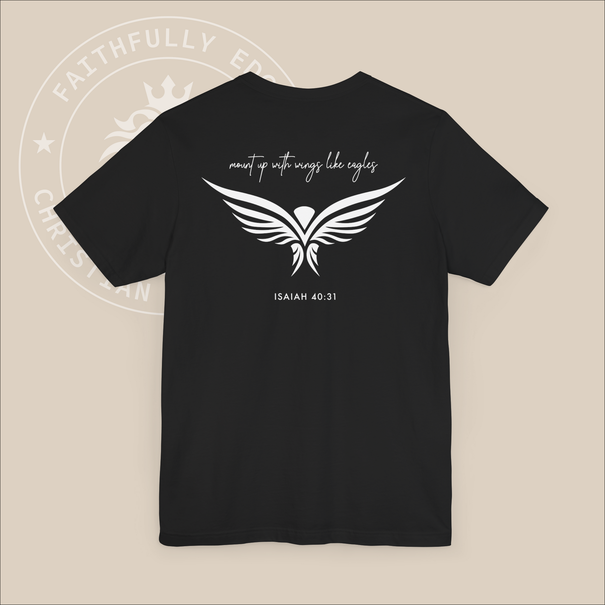 Unisex "Eagle" T-Shirt with Isaiah 40:31 print