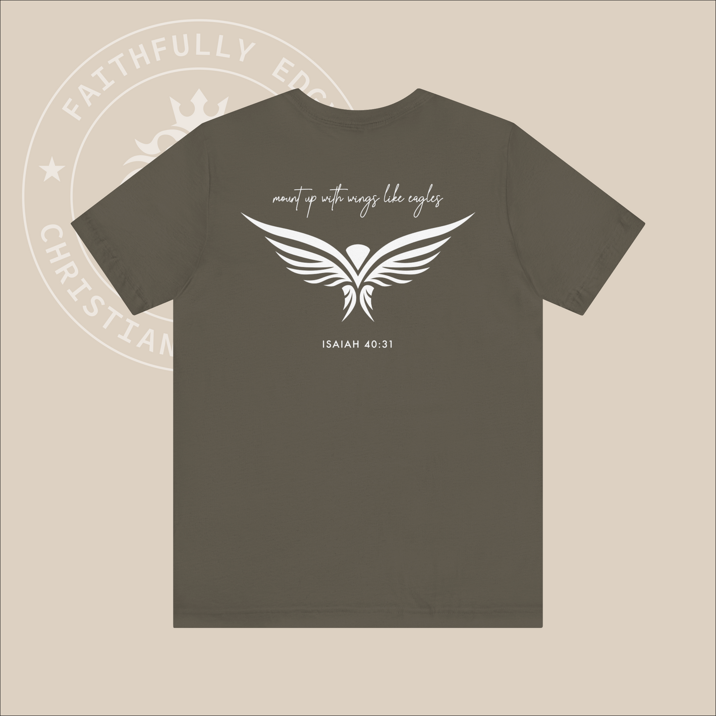 Unisex "Eagle" T-Shirt with Isaiah 40:31 print