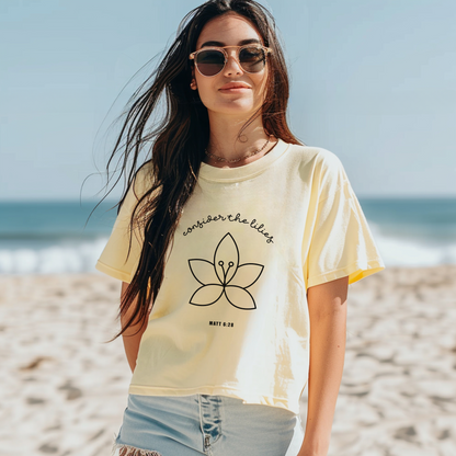 Women's "Consider the lilies" Boxy Tee