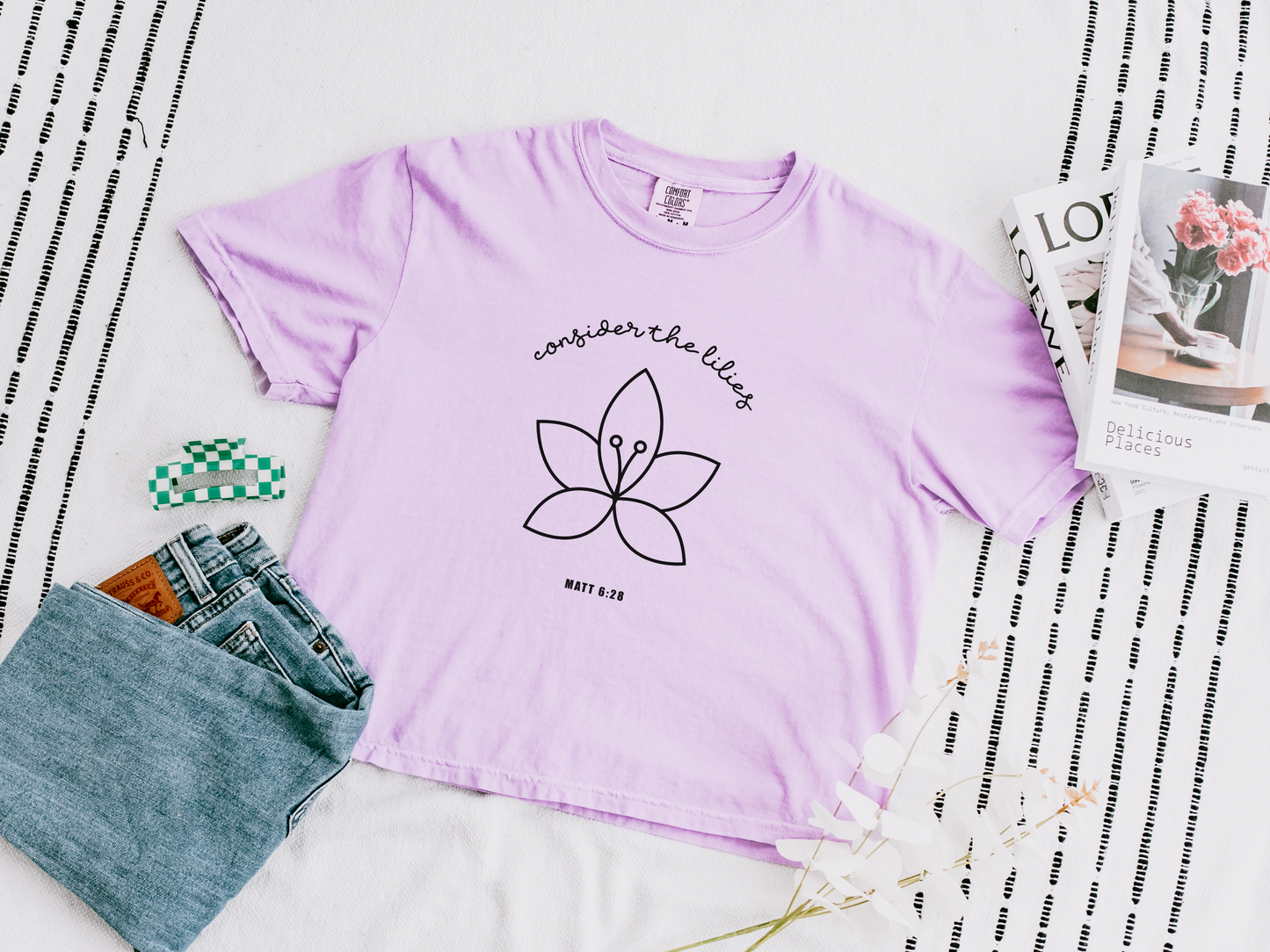 Women's "Consider the lilies" Boxy Tee