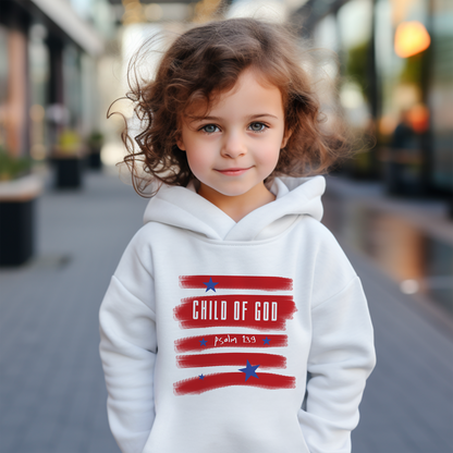 Unisex Toddler "Child of God" Hoodie Psalm 139. God knows and loves our children. Wonderfully made, cherished, and precious in His sight.