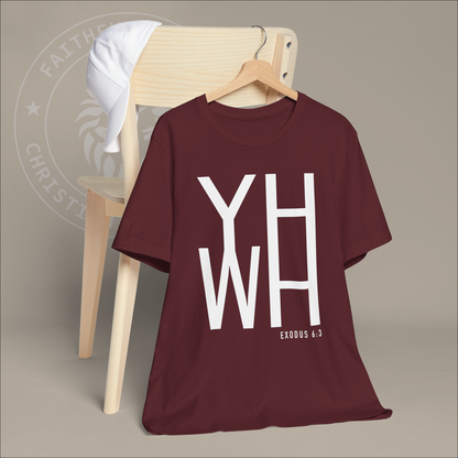 Unisex "YHWH" T-shirt with Exodus 6:3 Print