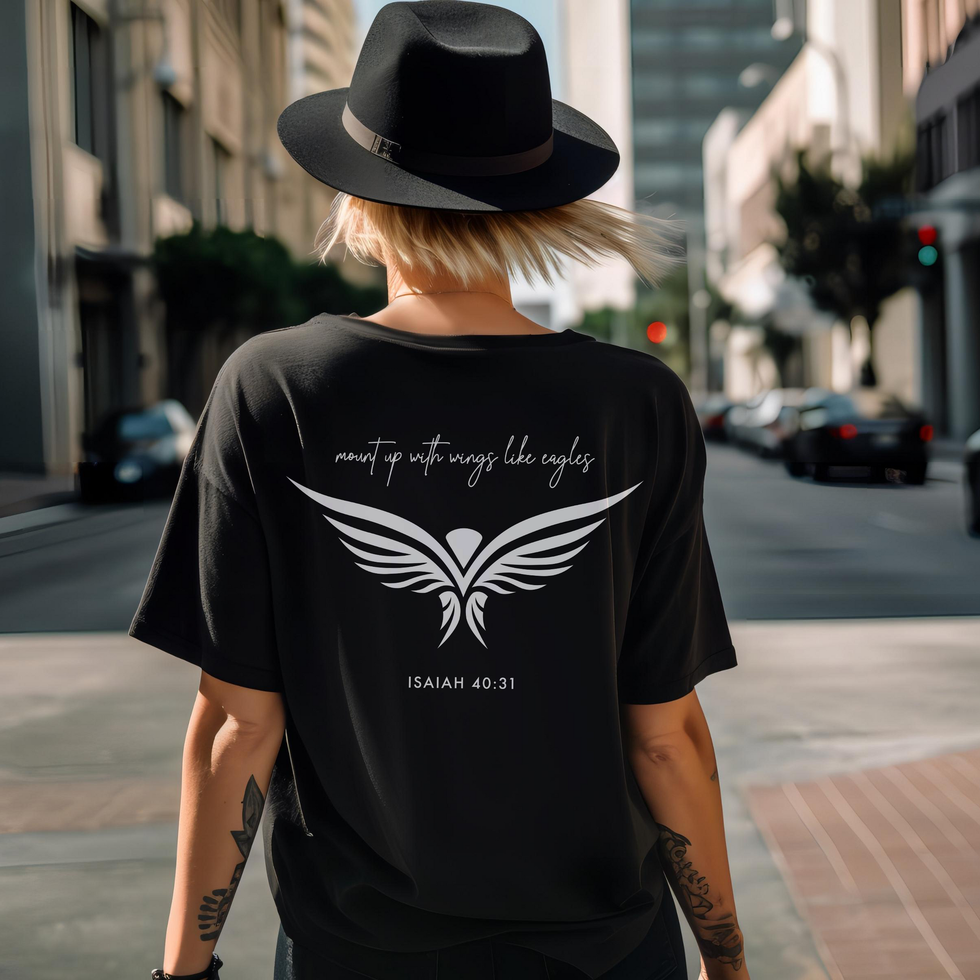 Unisex "Eagle" T-Shirt with Isaiah 40:31 print