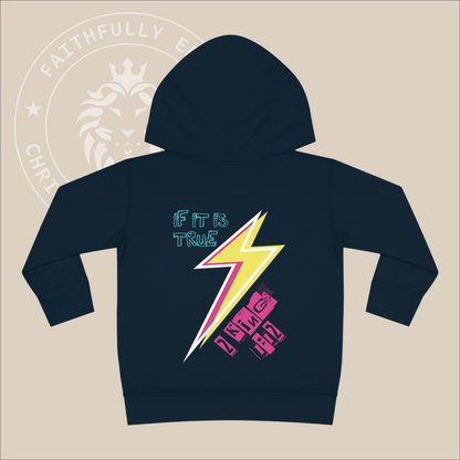 Christian Toddler "Lightening Bolt" Hoodie - 2 Kings 1:12 Inspired where Elijah calls down lightning-like fire from heaven.