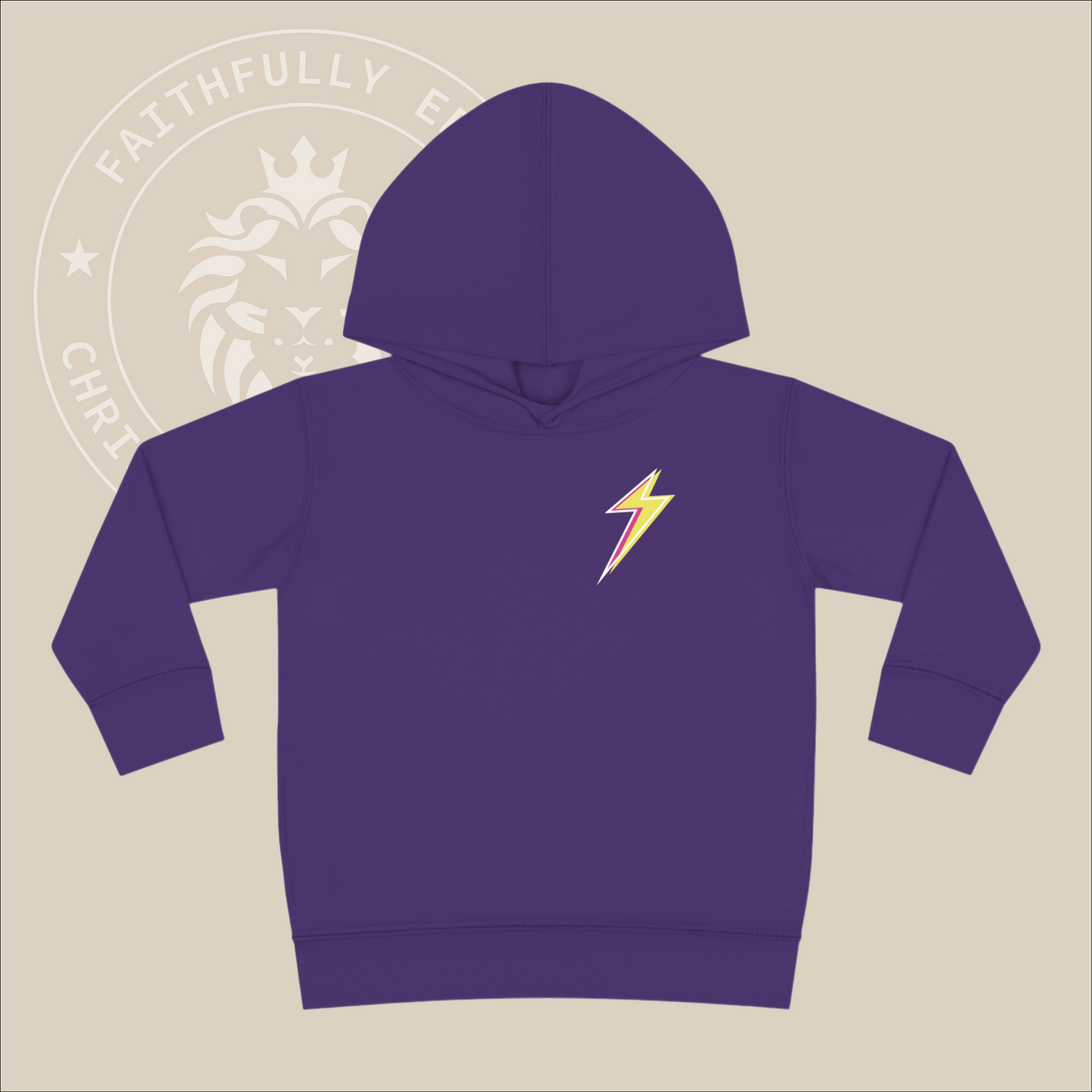 Christian Toddler "Lightening Bolt" Hoodie - 2 Kings 1:12 Inspired where Elijah calls down lightning-like fire from heaven.