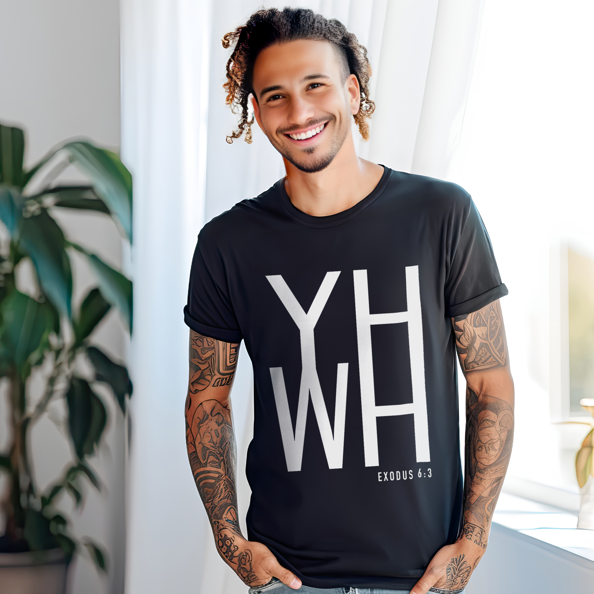 Unisex "YHWH" T-shirt with Exodus 6:3 Print